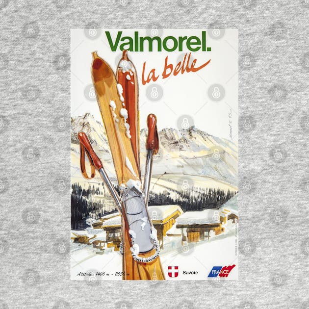 Valmorel, Savoie,Ski Poster by BokeeLee